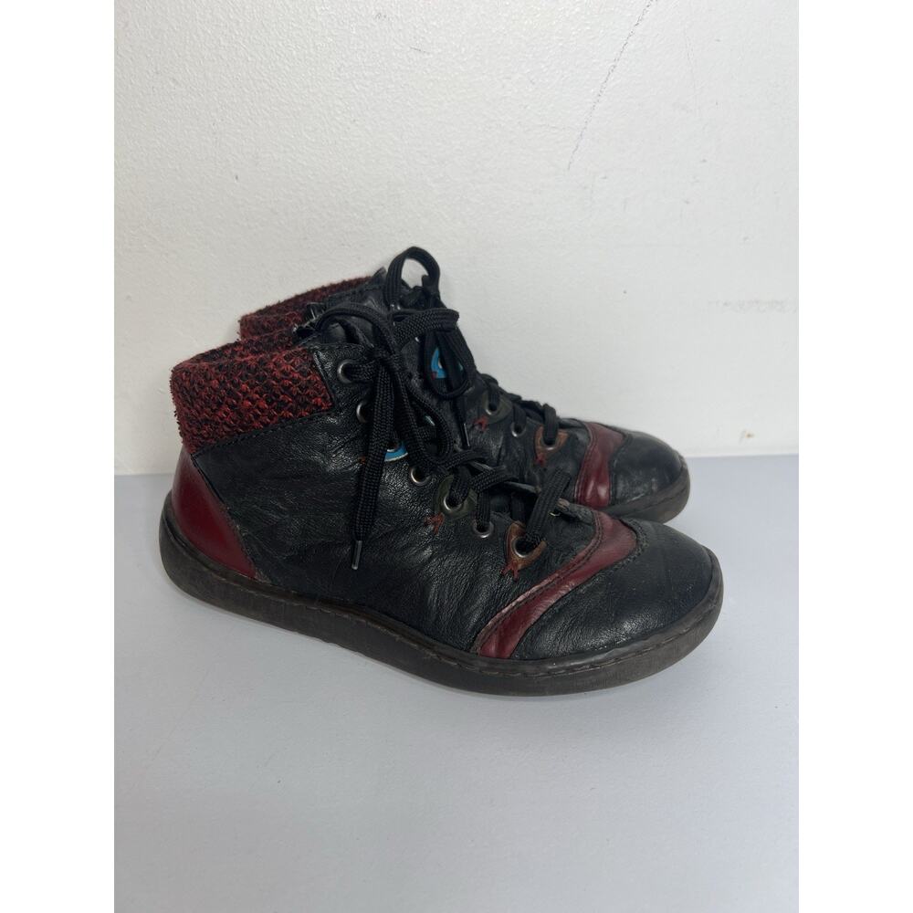 RIEKER Simona Black Red Leather Ankle boots Zip Women’s 40 US 8.5-9